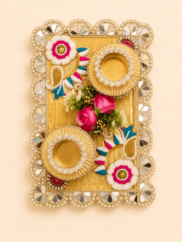Golden Blossom pooja Platter
