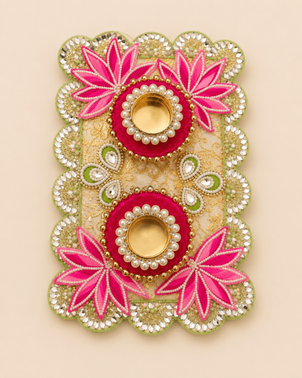 Lotus Glow Diya Stand