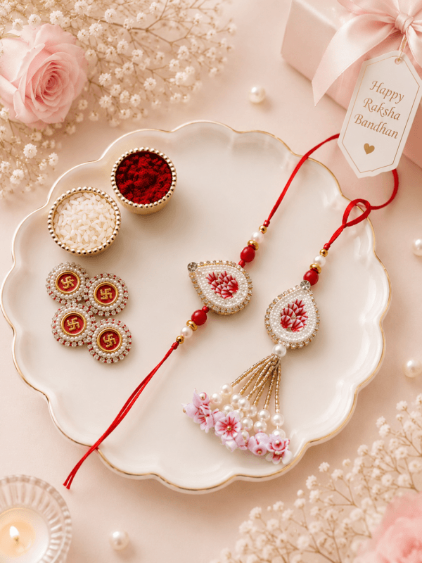 Pearl Blossom Lumba Rakhi