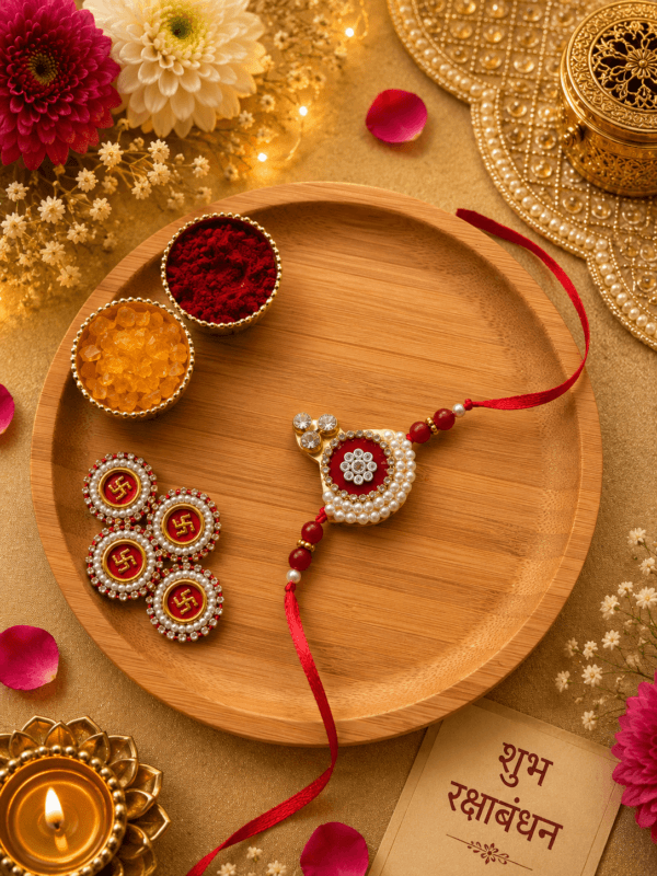 Ruby Blossom Rakhi