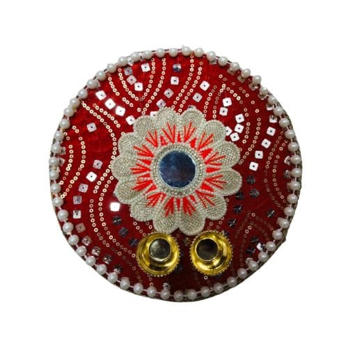 Decorative mirror, pearl & sequin work